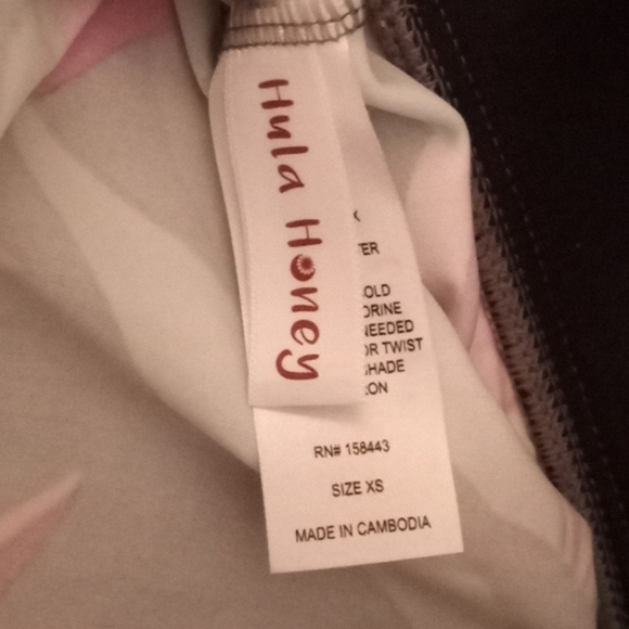 Hula Honey Hyper Tropics Tankini Top Green XS - Picture 7 of 8